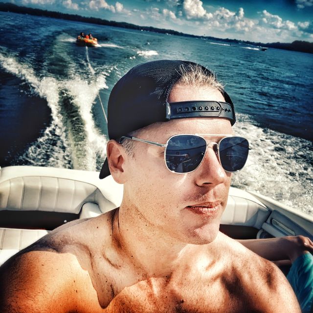 Daniel Bennett enjoying a lake day